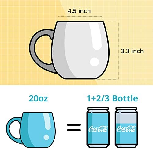 Mugology 20oz Ceramic Coffee Mugs – Set of 4 for Coffee, Tea & Soup